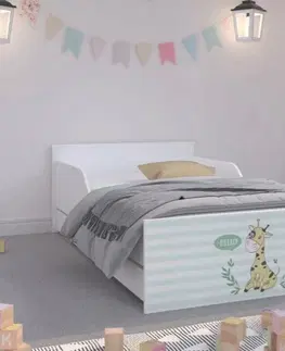 Dětské postele Pohádková dětská postel se žirafou 160 x 80 cm