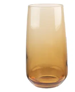 Sklenice Hnědá sklenička na vodu Walt - Ø 6*14 cm / 430 ml Clayre & Eef 6GL4311Y