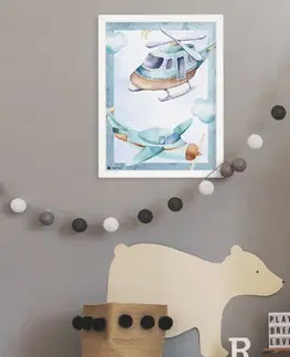 Obrazy do dětského pokoje Chlapecký obraz na stěnu - Letadla