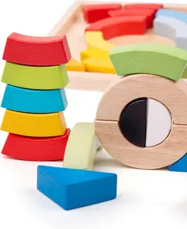 Dřevěné hračky Bigjigs Toys Dřevěné skládací oblouky a trojúhelníky ESTATE