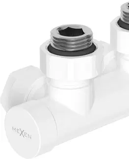 Radiátory MEXEN/S G00 úhlová termostatická souprava pro radiátor, Duplex, DN50, bílá W907-900-20
