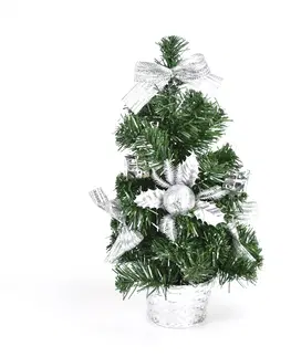 Vánoční dekorace Vánoční stromek Vestire stříbrná, 35 cm