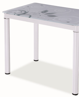 Jídelní stoly Jídelní stůl NEFON 100x60 cm, bílá 
