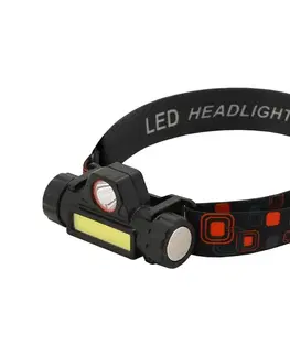 Čelovky  LED Nabíjecí čelovka LED/1200mAh černá/červená 