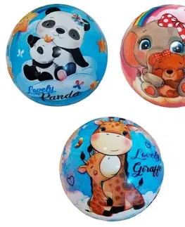 Hračky STAR TOYS - Míč Lovely Panda-Elephant-Giraffe 14cm, Mix produktů