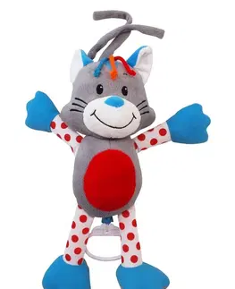 Hračky BABY MIX - Dětská plyšová hračka s hracím strojkem kočička