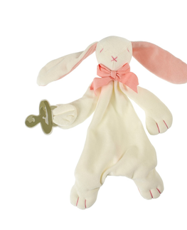 Hračky MAUD N LIL - Mazlík králík s úchytem, růžový