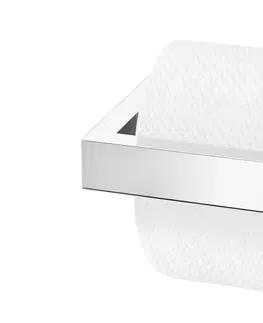 Koupelnový nábytek Držák na toaletní papír LINEA nerezový lesklý nástěnný ZACK
