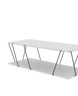 Konferenční stolky Kalune Design Konferenční stolek Labranda 120 cm bílý