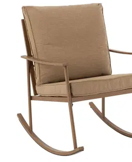 Křesla Hnědé kovové houpací křeslo Chair Pallo Swing - 64*93*80 cm J-Line by Jolipa 20083