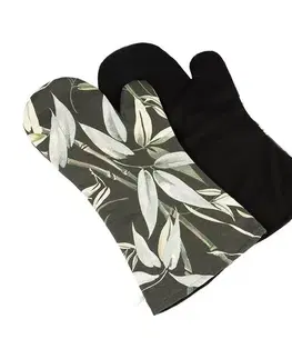 Chňapky Bellatex Grilovací rukavice Bambus černá, 22 x 46 cm, 2 ks