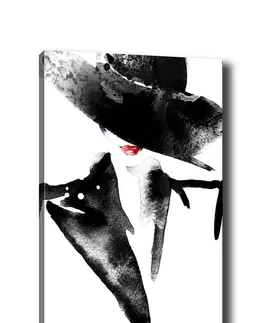 Obrazy Wallity Obraz na plátně Lady in black 50x70 cm