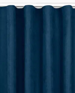 Záclony HOMEDE Závěs MILANA klasická transparentní vlnovka 7 cm indigo, velikost 220x245