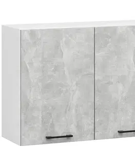 Kuchyňské dolní skříňky Ak furniture Kuchyňská závěsná skříňka Olivie W I 80 cm bílá/beton