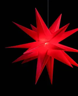 Vánoční osvětlení STERNTALER Červená plastová hvězda Jumbo Ø1m venkovní 18 cípů