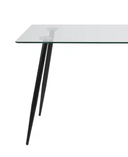 Jídelní stoly Dkton Jídelní stůl Nayeli 140 cm sklo