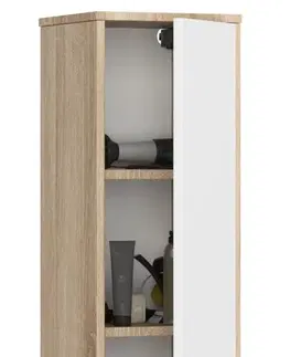 Koupelnový nábytek Ak furniture Koupelnová skříňka Fin I 30 cm sonoma/bílá
