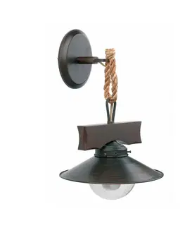 Industriální nástěnná svítidla FARO NUDOS nástěnná lampa, rezavá