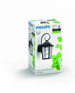 Zahradní lampy Philips 17236/30/PN Buzzard Venkovní nástěnné svítidlo 29 cm, černá