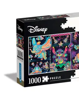 Hračky puzzle CLEMENTONI - Puzzle 1000 dílků panorama - Disney Joys