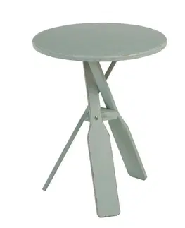 Konferenční stolky Mintový dřevěný odkládací stolek s pádly Paddles - Ø 45*56cm J-Line by Jolipa 93606