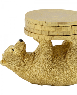Sošky medvědů KARE Design Soška Medvěd s podnosem na skleničku 7cm