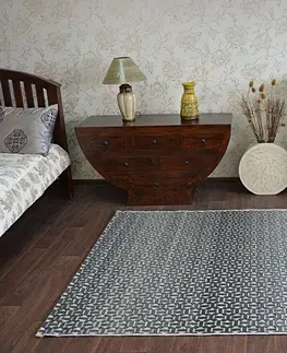 Koberce a koberečky Dywany Lusczow Kusový koberec LISBOA 27208/356 structural černý / šedý, velikost 80x150