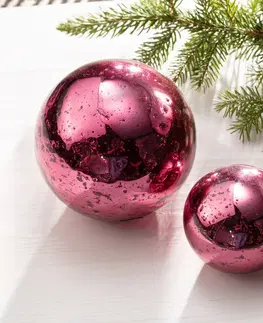 Figurky a sošky Dekorace  Glass Ball pink průměr 15cm