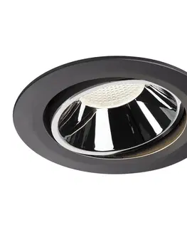 LED podhledová svítidla SLV BIG WHITE NUMINOS MOVE DL XL vnitřní LED zápustné stropní svítidlo černá/chrom 4000 K 40° otočné a výkyvné 1003750
