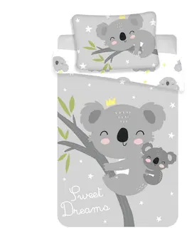 Povlečení Jerry Fabrics Dětské bavlněné povlečení do postýlky Koala sweet dreams baby, 100 x 135 cm, 40 x 60 cm 