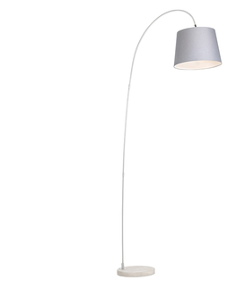Stojaci lampy Moderní oblouková lampa s šedým stínidlem - Bend