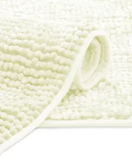 Koupelnové předložky AmeliaHome Koupelnový koberec Bati smetanově bílý, velikost 70x120