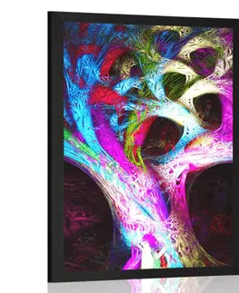 Abstraktní a vzorované Plakát tajemný abstraktní strom