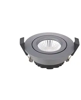 Bodovky 230V Sigor LED bodový podhled Diled, Ø 8,5 cm, 6 W, 3 000 K, antracitová barva