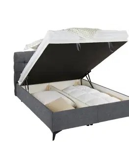 Manželské postele Kontinentální postel Magic, 140x200cm,šedě Hnědá