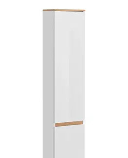 Koupelnový nábytek Comad Koupelnová skříňka vysoká Platinum 800 2D alpská bílá/dub kraft zlatý
