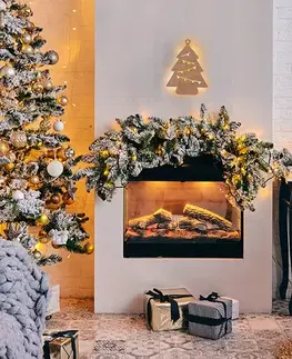 Vánoční dekorace Solight LED nástěnná dekorace vánoční stromek, 24x LED, 2x AA