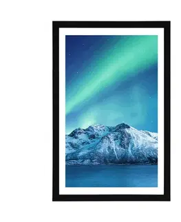 Příroda Plakát s paspartou arktická polární záře