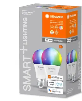 LED žárovky OSRAM LEDVANCE SMART+ WiFi A60 9W 230V RGBW FR E27 DUAL PACK 4058075778771
