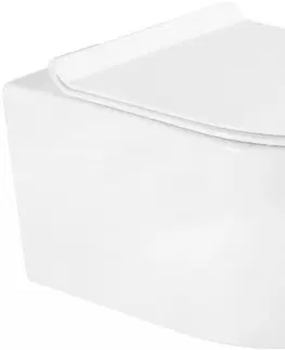 Záchody MEXEN/S Carmen Závěsná WC mísa včetně sedátka s slow-slim, duroplast, bílá 30880100