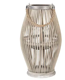 Zahradní lampy Dřevěná lucerna Lilli  - Ø 23*40 cm Clayre & Eef 6RO0470M