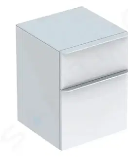 Koupelnový nábytek GEBERIT Smyle Square Boční skříňka, 2 zásuvky, lesklá bílá 500.357.00.1