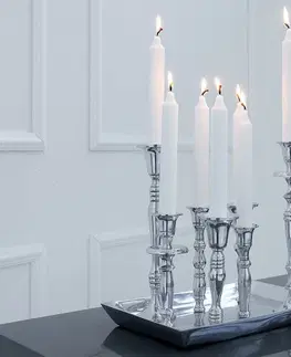 Svíčky, svícny a lucerny Estila Svícen stříbrný 26 cm