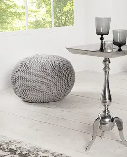 Luxusní a designové příruční stolky Estila Stylový luxusní odkládací stolek Jardin 55cm stříbrný