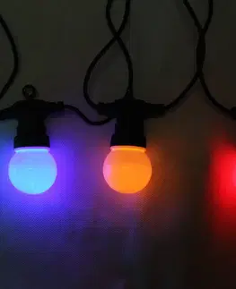 Dekorativní řetězy Globo Světelný řetěz LED Nirvana, 20 světel, barevný, IP44