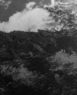 Černobílé obrazy Obraz černobílá horská krajina