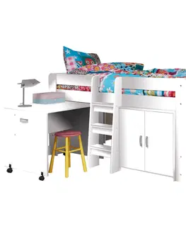 Dětské pokoje Víceúčelová postel FANY Tempo Kondela Bílá