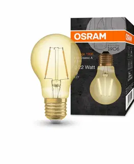 LED žárovky OSRAM Vintage 1906 LED CL A FIL GOLD 22 non-dim 2,5W/824 E27