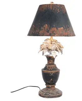 Lampy Kovová stolní vintage lampa s patinou - Ø 36*73 cm / E27 60W Clayre & Eef 5LMP186