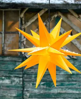 Vánoční světelná hvězda STERNTALER 18cípá XL plastová hvězda venkovní - žlutá